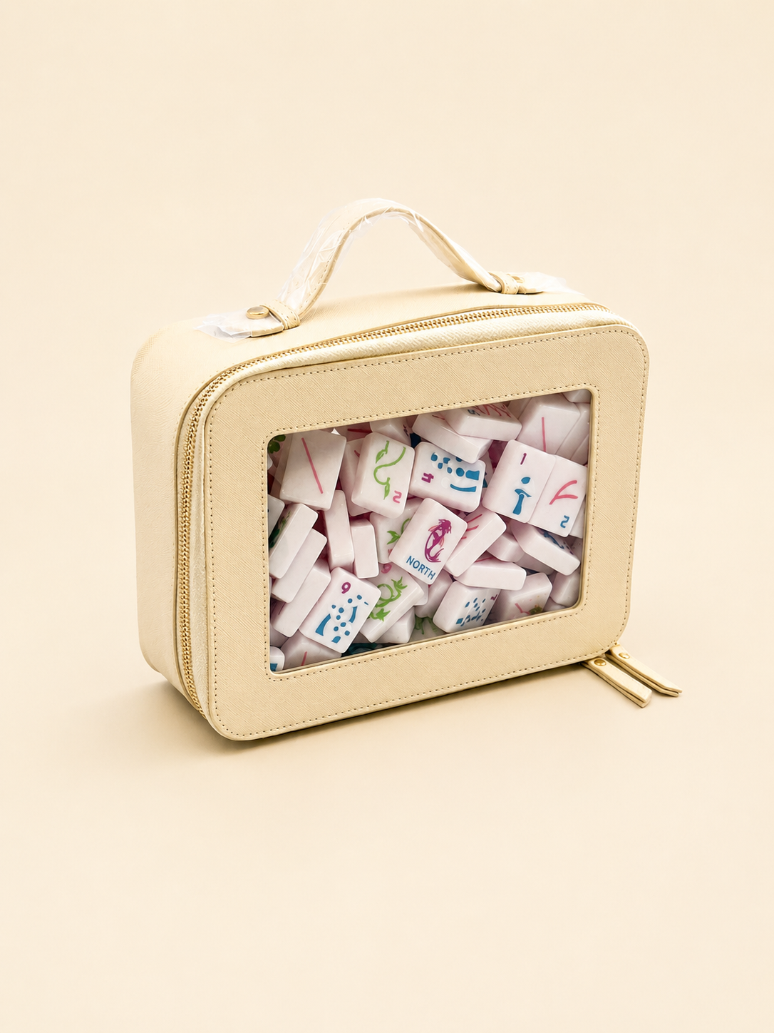 Ivory Mahjong Tile Storage Bag