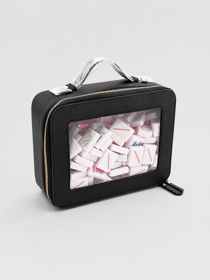 Black Mahjong Tile Storage Bag
