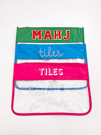 Blue Mahjong Tote Bag Set