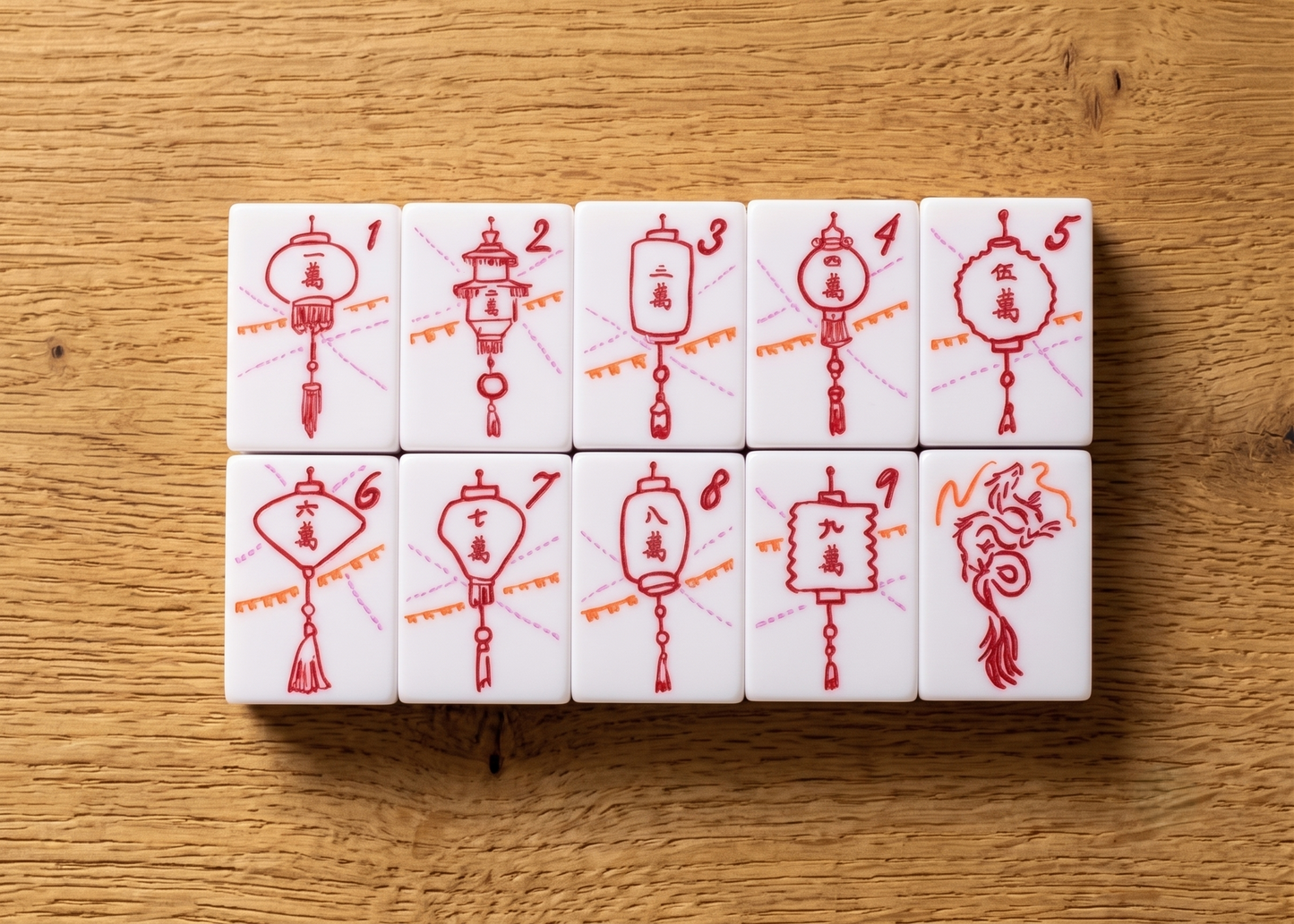 Jade Mahjong Tile Set