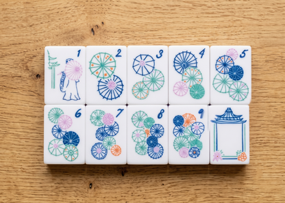 Jade Mahjong Tile Set