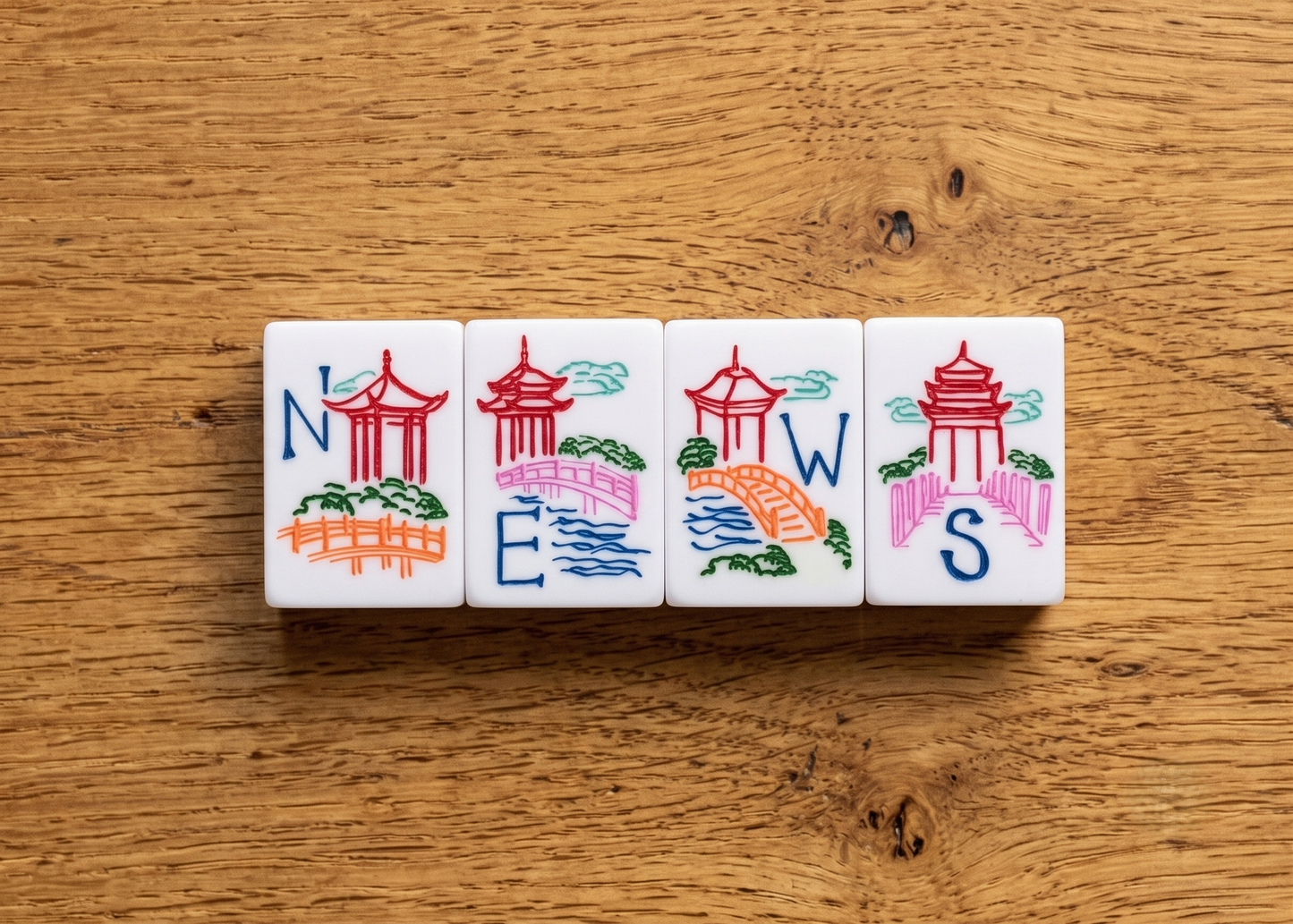 Jade Mahjong Tile Set