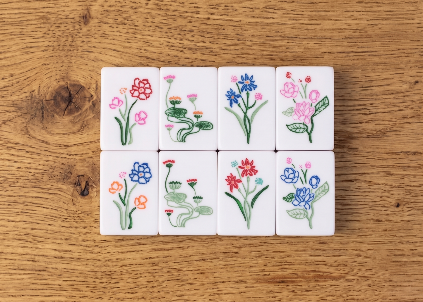 Jade Mahjong Tile Set