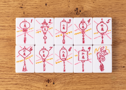 Malachite Mahjong Tile Set
