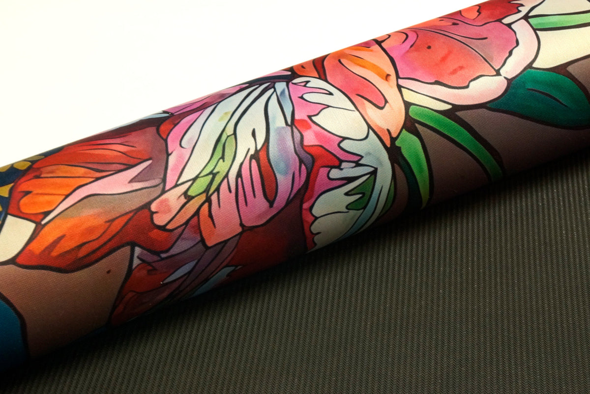 Tulips Mahjong Mat – 31.5" x 31.5" Non-Slip Mahjong Table Mat