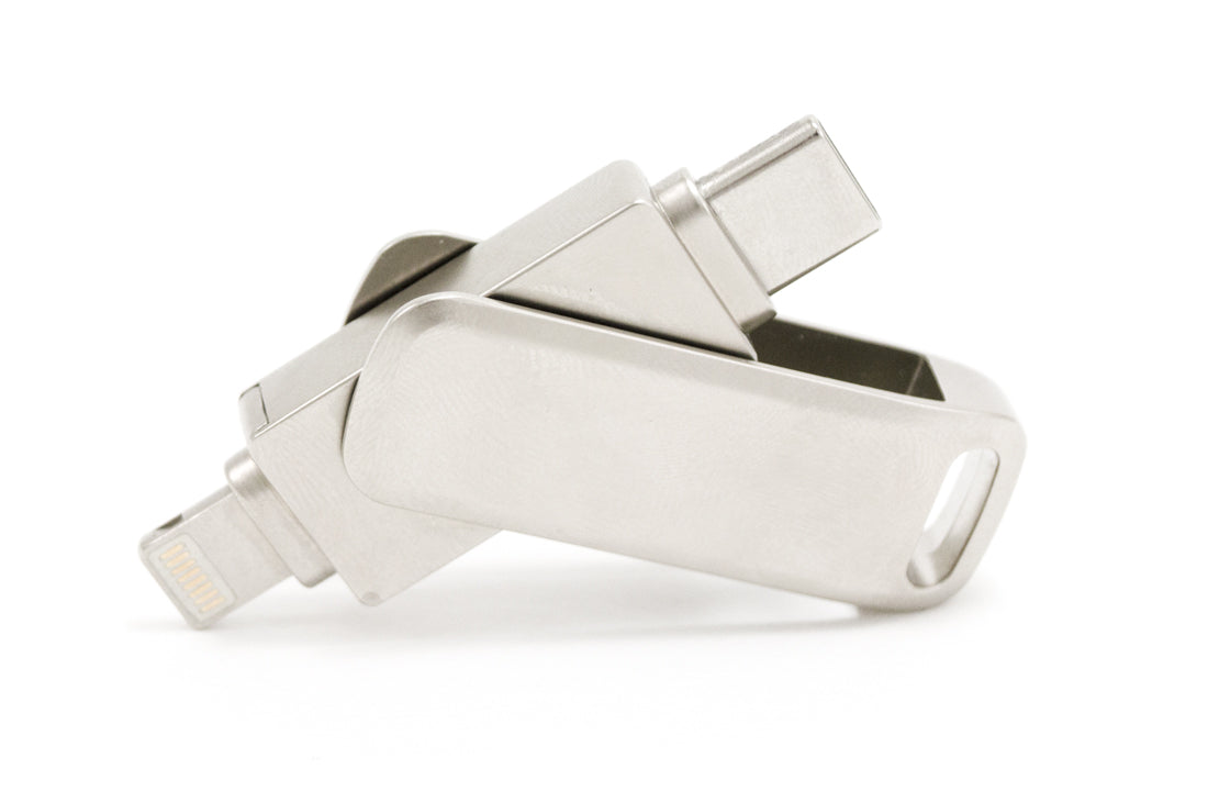 Bolt Dual USB Flash Drive - Type C & Lightning - Apple iPhone Compatible