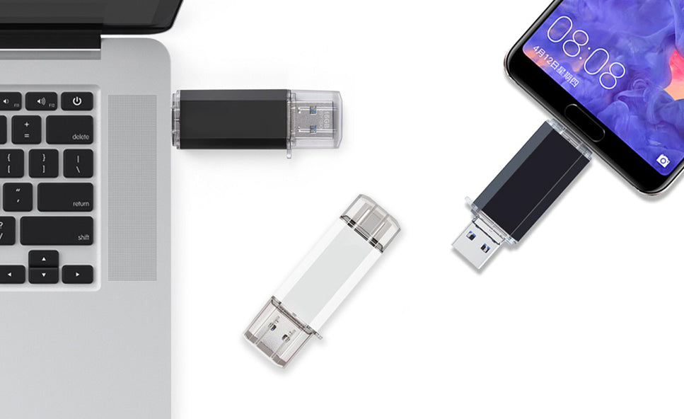 Unprinted Dual KO II Flash Drive